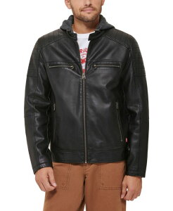 [oCX Y AE^[ WPbgEu] W[W[ WPbg Levi's Men's Jersey Hood Racer Jacket Black ubN