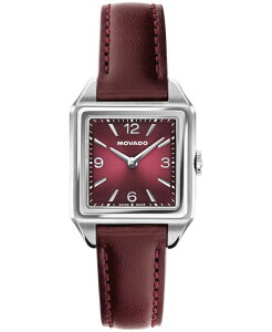 ���o�h ���f�B�[�X �A�N�Z�T���[ �r���v ���U�[ Movado Women's 1917 Swiss Quartz Cherry Leather Watch 25 x 34.1mm Red ���b�h