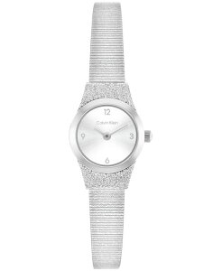 �J���o���N���C�� ���f�B�[�X �A�N�Z�T���[ �r���v ���b�V�� T�V���c Calvin Klein Women's Contemporary Silver Tone Stainless Steel Mesh Bracelet Watch 18mm Silver �V���o�[