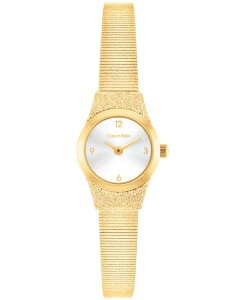 �J���o���N���C�� ���f�B�[�X �A�N�Z�T���[ �r���v ���b�V�� T�V���c Calvin Klein Women's Contemporary Gold Tone Stainless Steel Mesh Bracelet Watch 18mm Gold �S�[���h