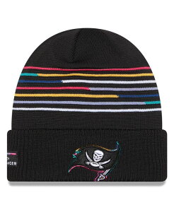 yz j[G Y Xq ANZT[ Men's Black Tampa Bay Buccaneers 2025 NFL Crucial Catch Cuffed Knit Hat Black