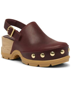\ fB[X V[Y T_ Sorel Women's Roamn Studded Slip On Clogs Redwood Redwood