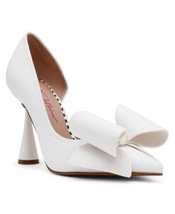 �x�b�c�B�W�����\�� ���f�B�[�X �V���[�Y �p���v�X Betsey Johnson Women's Kyliee Embellished Bow Pumps Ivory Sparkle �A�C�{���[