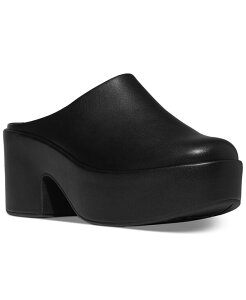 tBbgtbv fB[X V[Y pvX U[ FitFlop Women's Platfforms Leather Heeled Mules All Black