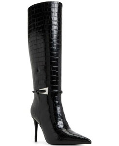 Ah fB[X V[Y u[cECu[c ALDO Women's Tifanny Knee High Pointed Toe Boots Black Croc ubN