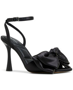 �A���h ���f�B�[�X �V���[�Y �T���_�� ALDO Women's Tinsel Two-Piece Square Toe Dress Sandals Black Satin �u���b�N