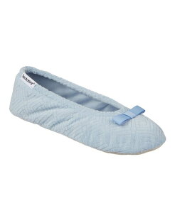 �A�C�\�g�i�[ ���f�B�[�X �V���[�Y �T���_�� �p�C�� Isotoner Signature Women's Gemma Microterry Ballerina Slippers Blue Fog �u���[