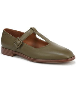�t�����R�T���g ���f�B�[�X �V���[�Y �p���v�X Franco Sarto Women's Kenley Round Toe Mary Jane Flats Olive Green Leather �O���[��