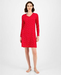 `[^[Nu fB[X A_[EFA iCgEFA vg Vc W[W[ Charter Club Women's Printed Jersey Sleepshirt Red bh
