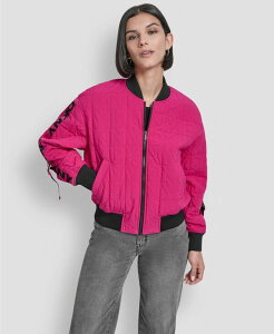_i L j[[N fB[X AE^[ WPbgEu] LeBO  WPbg DKNY Women's Long-Sleeve Quilted Bomber Jacket Fuchsia t[V