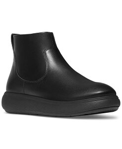 tBbgtbv fB[X V[Y u[cECu[c AN u[c U[ FitFlop Women's iQ-COMFF Leather Zip Ankle Booties All Black ubN