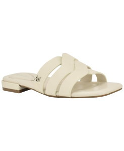 JoNC fB[X V[Y T_ Calvin Klein Women's Tisha Slip-On Flat Sandals Ivory AC{[