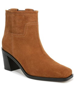 �t�����R�T���g ���f�B�[�X �V���[�Y �u�[�c�E���C���u�[�c Franco Sarto Women's Ivanna Square Toe Pull On Short Boots Saddle Brown Suede �u���E��