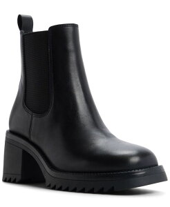 �A���h ���f�B�[�X �V���[�Y �u�[�c�E���C���u�[�c �`�F���V�[ �u�[�c ALDO Women's Anneliese Chelsea Square Toe Boots Black Smooth �u���b�N
