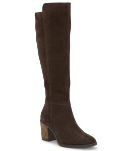 ���b�L�[�u�����h ���f�B�[�X �V���[�Y �u�[�c�E���C���u�[�c �q�[�� Lucky Brand Women's Bonnay Knee-High Block-Heel Boots Regular Wide & Extra-Wide Calf Chocolate Bliss Oiled Suede �`���R���[�g