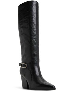 �A���h ���f�B�[�X �V���[�Y �u�[�c�E���C���u�[�c �g�[�� �u�[�c ALDO Women's Saddle Buckle Tall Dress Boots Black Shiny �u���b�N
