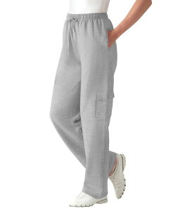 �E�[�}�� �E�B�Y�C�� ���f�B�[�X �{�g���X �J�W���A���p���c �p���c �X�E�F�b�g�p���c �t���[�X Woman Within Women's Within Better-Fleece Pull-On Cargo Sweatpants Heather grey �O���[