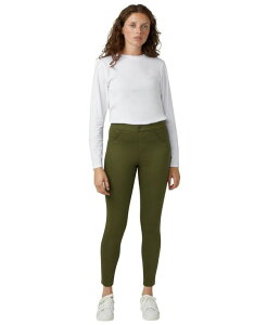 �q���[ ���f�B�[�X �{�g���X ���M���X �v���X�T�C�Y �f�j�� Hue Classic Stretch Denim Leggings Regular & Plus Sizes Olive Green �O���[��