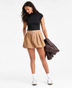 �o�[�X���[ ���f�B�[�X �{�g���X �X�J�[�g �~�j Bar III Women's Tie-Waist Bubble-Hem Mini Skirt Sand �T���h
