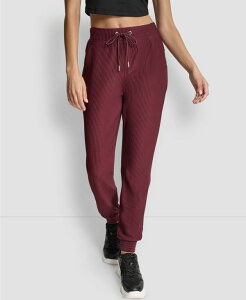 �_�i �L������ �j���[���[�N ���f�B�[�X �{�g���X �J�W���A���p���c �W���K�[�p���c DKNY Women's Tech Ottoman Cuffed High Rise Joggers Syrah