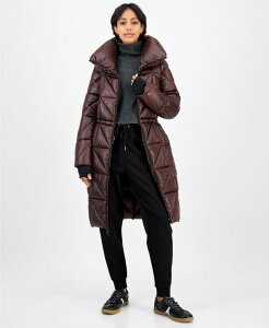 �r�[�V�r�[�W�[ ���f�B�[�X �A�E�^�[ �W���P�b�g�E�u���]�� �L���e�B���O �R�[�g BCBG Women's Quilted Thumbhole-Cuff Puffer Coat Espresso