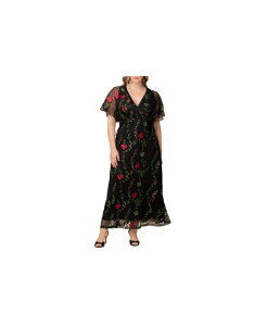 �L���i ���f�B�[�X �g�b�v�X �����s�[�X �v���X�T�C�Y �h�J Kiyonna Women's Plus Size Embroidered Elegance Evening Gown Briar rose