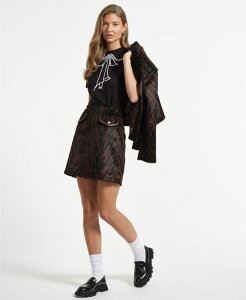 �C�U�b�N�~�Y���q ���f�B�[�X �{�g���X �X�J�[�g A ���C�� �~�j Isaac Mizrahi Women's A-Line Mini Skirt Brown Zebra �u���E��