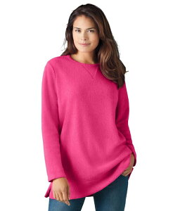 �E�[�}�� �E�B�Y�C�� ���f�B�[�X �A�E�^�[ �p�[�J�[�E�X�E�F�b�g �X�E�F�b�g �V���c Woman Within Women's Within Sherpa Sweatshirt Raspberry sorbet