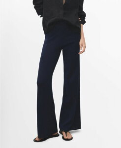 }S fB[X {gX JWApc pc jbg MANGO Women's Straight Knitted Pants Navy lCr[