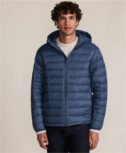 YGh Y AE^[ WPbgEu] _E WPbg Lands' End Men's Hooded Wanderweight Packable Down Jacket Nightfall blue u[