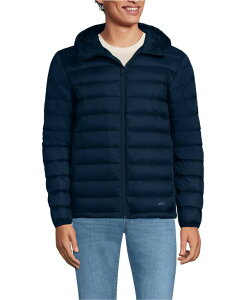 YGh Y AE^[ WPbgEu] _E WPbg Lands' End Men's Hooded Wanderweight Packable Down Jacket Radiant navy lCr[