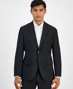 �q���[�S�{�X �����Y �A�E�^�[ �W���P�b�g�E�u���]�� �E�[�� �W���P�b�g Hugo Boss Men's Modern-Fit Modern-Fit Solid Wool-Blend Suit Separate Jacket Black �u���b�N