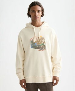 �X�R�b�`�A���h�\�[�_ �����Y �A�E�^�[ �p�[�J�[�E�X�E�F�b�g �h�J �p�[�J�[ SCOTCH & SODA Men's Loose Fit Embroidered Artwork Hoodie Eggnog