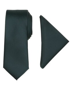 �A���t�@�j �����Y �A�N�Z�T���[ �l�N�^�C Alfani Men's Modern Textured Tie & Pocket Square Set Emerald �G�������h