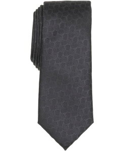 �A���t�@�j �����Y �A�N�Z�T���[ �l�N�^�C Alfani Men's Marigold Geo-Pattern Tie Black �u���b�N