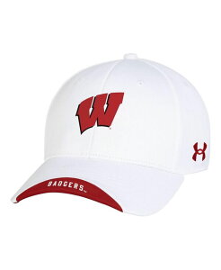 A_[A[}[ Y ANZT[ Xq Under Armour Men's White Wisconsin Badgers Sideline Blitzing Accent Adjustable Hat White zCg