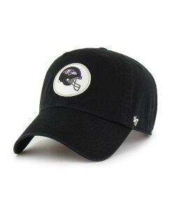 47 �u�����h �����Y �A�N�Z�T���[ �X�q '47 Brand Men's Black Baltimore Ravens Hard Hat Clean Up Adjustable Hat Black �u���b�N