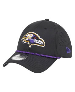 �j���[�G�� �����Y �A�N�Z�T���[ �X�q New Era Men's Black Baltimore Ravens Perforated 39THIRTY Flex Hat Black �u���b�N