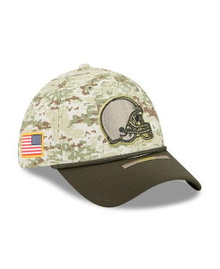 �j���[�G�� �����Y �A�N�Z�T���[ �X�q New Era Men's Camo/Dark Green Cleveland Browns 2025 Salute to Service 39THIRTY Flex Hat Camo Dark Green �O���[��