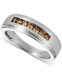 �� ���@�� ���f�B�[�X �A�N�Z�T���[ �����O Le Vian Chocolatier Men's Chocolate Diamond Band (3/8 ct. t.w.) in 14k whiteGold �z���C�g