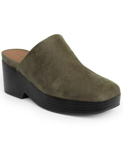 �G�A���\�[���Y ���f�B�[�X �V���[�Y �T���_�� Aerosoles Women's Chata Shearling Clog Dark olive faux suede �I���[�u