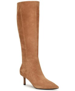 iCEFXg fB[X V[Y pvX g[ u[c Nine West Women's Kimdee 9X9 Tall Stiletto Dress Boots Regular & Wide Calf Cognac Suede