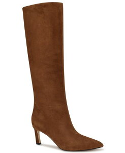 iCEFXg fB[X V[Y pvX g[ u[c Nine West Women's Lorthey Tall Stiletto Dress Boots Regular & Wide Calf Cognac Suede