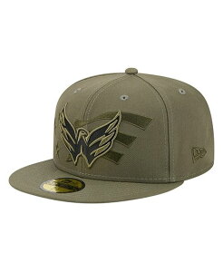 �j���[�G�� �����Y �A�N�Z�T���[ �X�q �L���b�v New Era Men's Olive Washington Capitals Military Appreciation Flag 59FIFTY Fitted Hat Olive �I���[�u