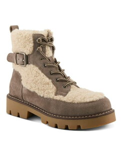 XvOXebv fB[X V[Y u[cECu[c XG[h u[c Spring Step AZURA Namiko Suede and Sherpa Bootie with Faux Fur Lining and Lug Sole Taupe multi suede g[v