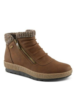 �X�v�����O�X�e�b�v ���f�B�[�X �V���[�Y �u�[�c�E���C���u�[�c Spring Step CLEORA Water Resistant Dual-Zip Bootie with Faux Shearling Lining Chocolate brown �u���E��