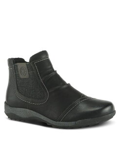 �X�v�����O�X�e�b�v ���f�B�[�X �V���[�Y �u�[�c�E���C���u�[�c Spring Step Atella Low Profile Bootie with Elastic Gore Inside Zipper and Cushioned Insole Black �u���b�N