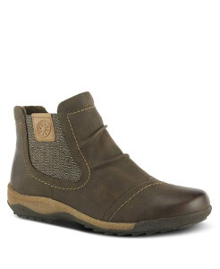 �X�v�����O�X�e�b�v ���f�B�[�X �V���[�Y �u�[�c�E���C���u�[�c Spring Step Atella Low Profile Bootie with Elastic Gore Inside Zipper and Cushioned Insole Dark brown �u���E��