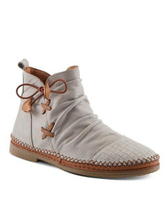 XvOXebv fB[X V[Y u[cECu[c U[ Spring Step Pomeroy Leather Booties with Basketweave Toe and Lightweight Flexible Sole Stone Xg[