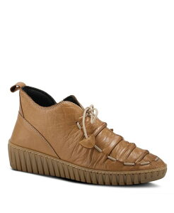 �X�v�����O�X�e�b�v ���f�B�[�X �V���[�Y �u�[�c�E���C���u�[�c ���U�[ Spring Step Azura Nespea Premium Leather Slip-On Wedge with Elastic Vamp Tie and Removable Insole Camel �L������